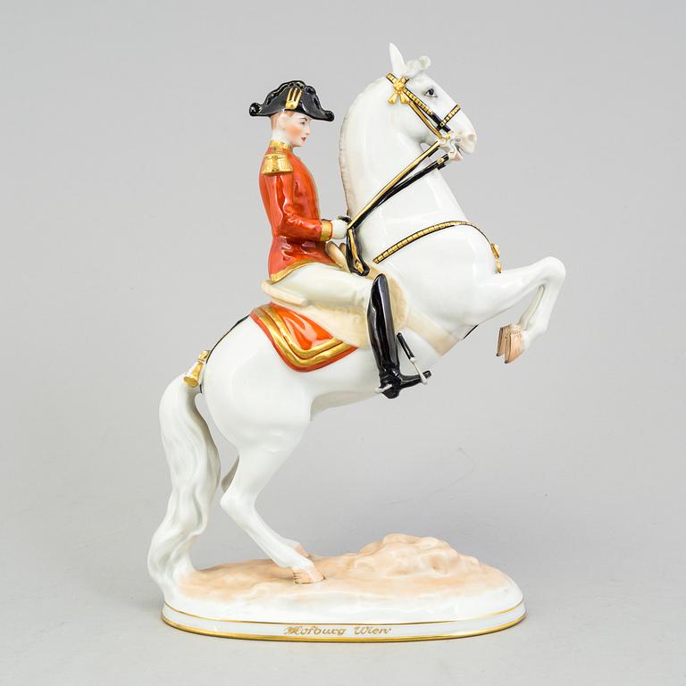 A porcelain figurine, Augarten, Vienna, Austria, 20th century.