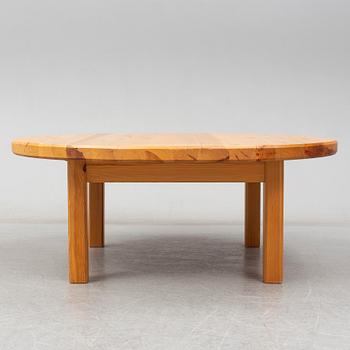 a 1970's pine coffee table.