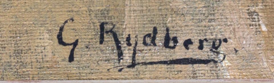 GUSTAV RYDBERG, signed painting.