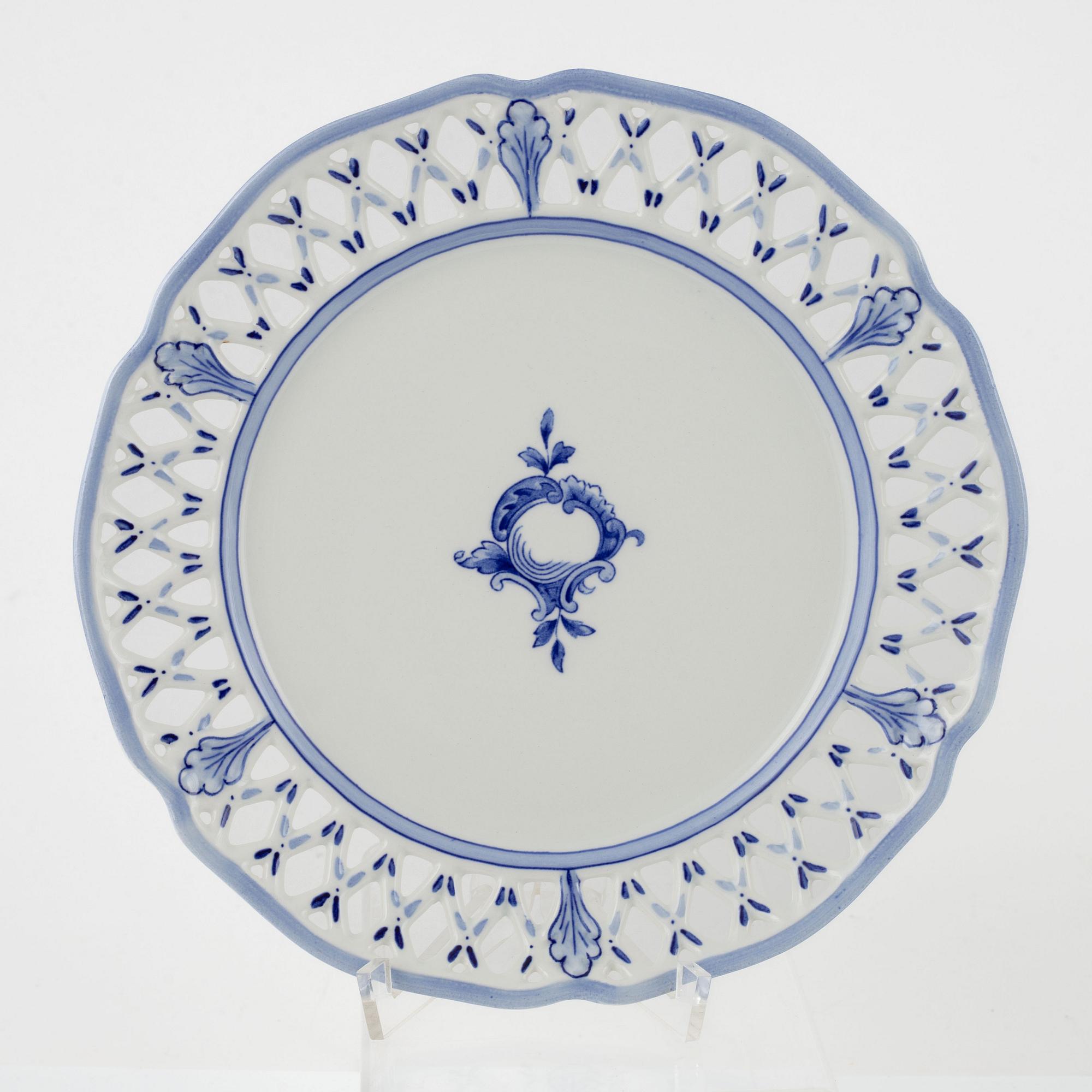 A 39-piece Rococo-style fruit service, Rörstrand, Sweden, first half of the 20th cetnury.