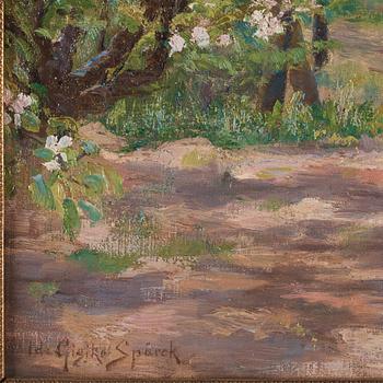 Ida Gisiko-Spärck, Vårlandskap med blommande träd.