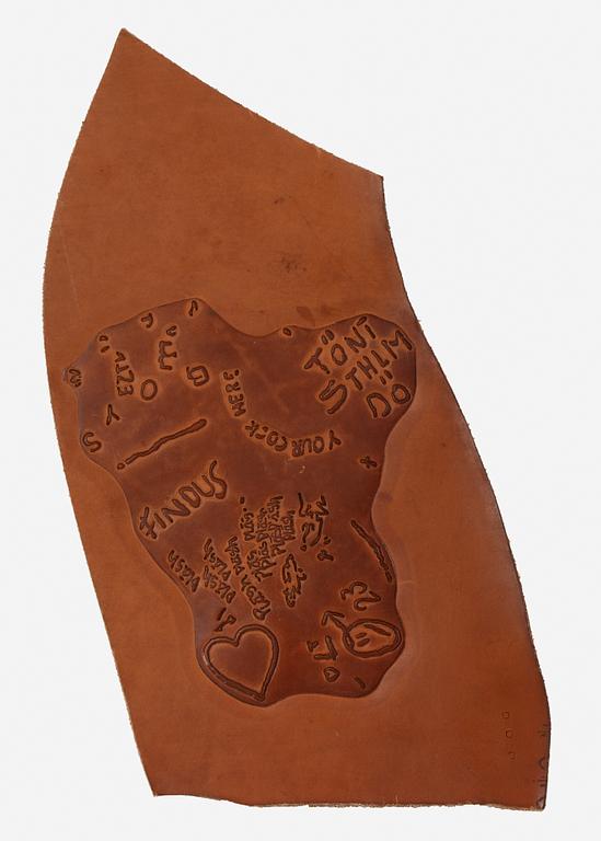 Linnéa Sjöberg, sculpture, leather, signed and dated 2016 verso.