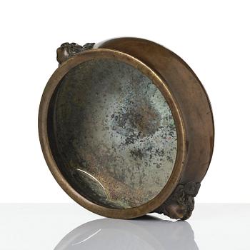 A bronze censer, Qing dynasty, 19th century with a Xuande mark.