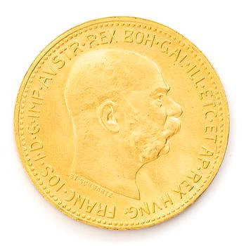 Guldmynt, Österrike-Ungern, Franz Josef, 20 Corona, 1915.
