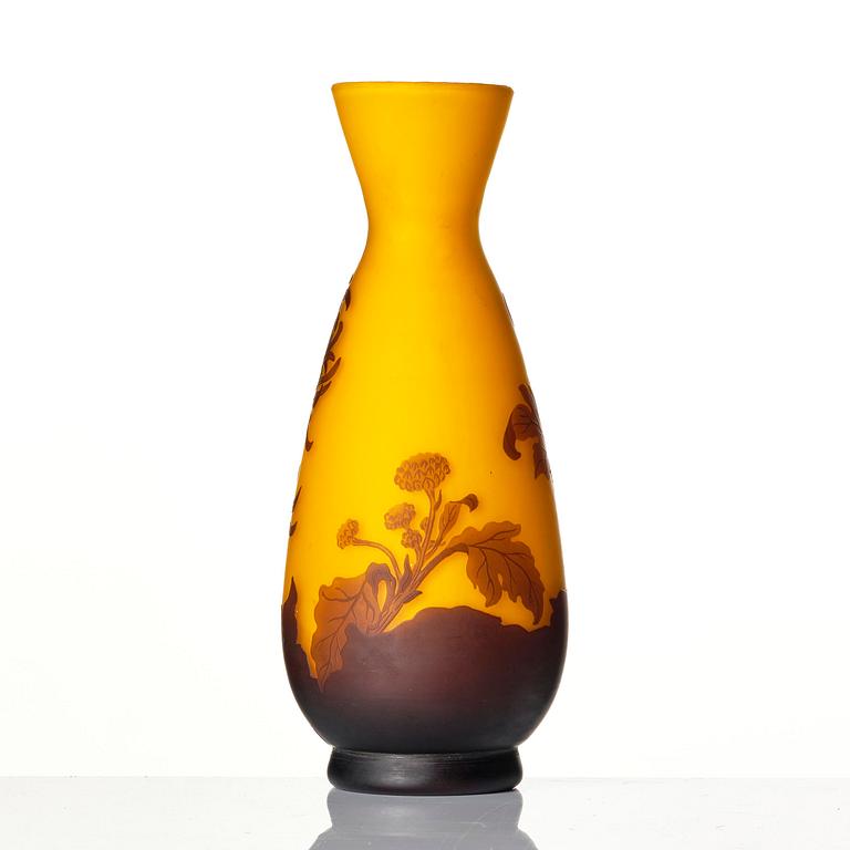 Axel Enoch Boman, a unique Art Nouveau cameo glass vase, Reijmyre, Sweden, 1916, no. 457.