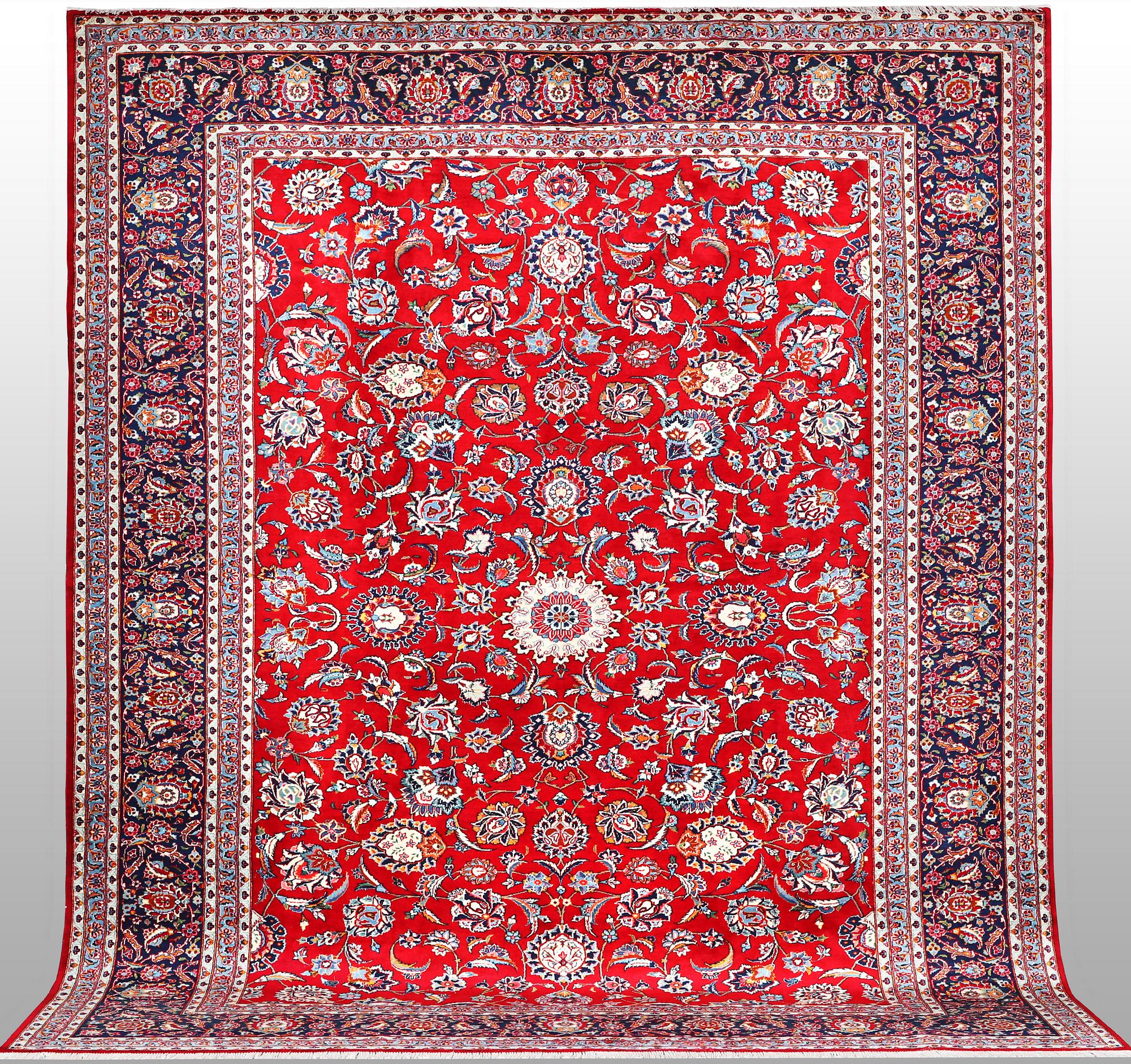 A carpet, Kashan, ca 380 x 280 cm.
