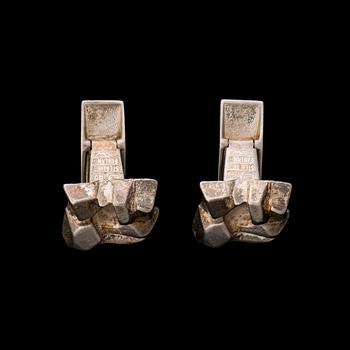 MANSCHETTKNAPPAR, sterlingsilver, Björn Weckström Lapponia 1970. Tot vikt 19,7 g.
