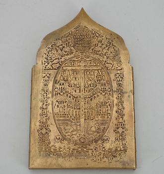 RESEIKON, polyptyk, emaljerad mässing, Ryssland 1800-tal.