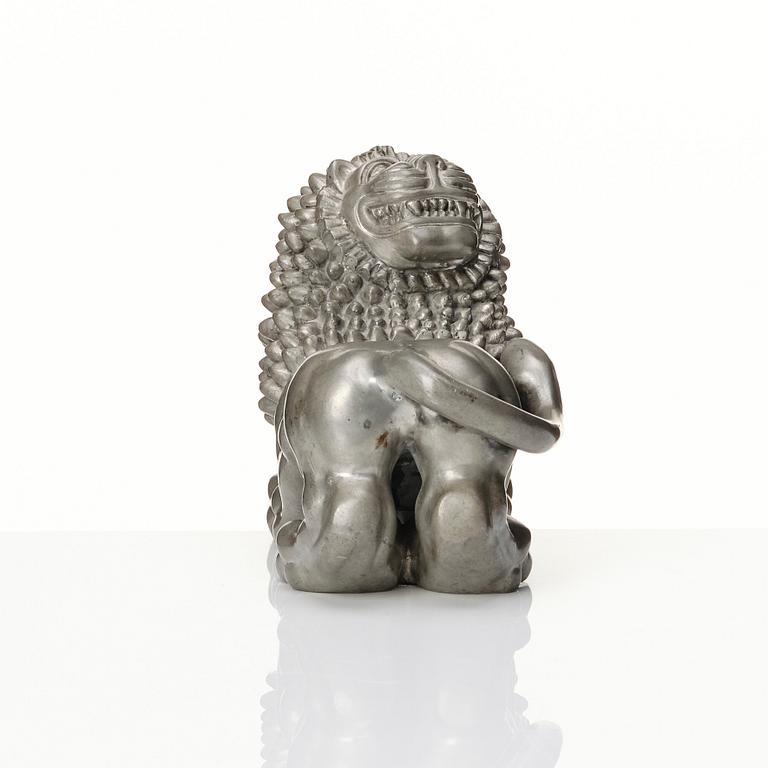 Anna Petrus, a pewter sculpture of a lion, Svenskt Tenn, Stockholm 1952.