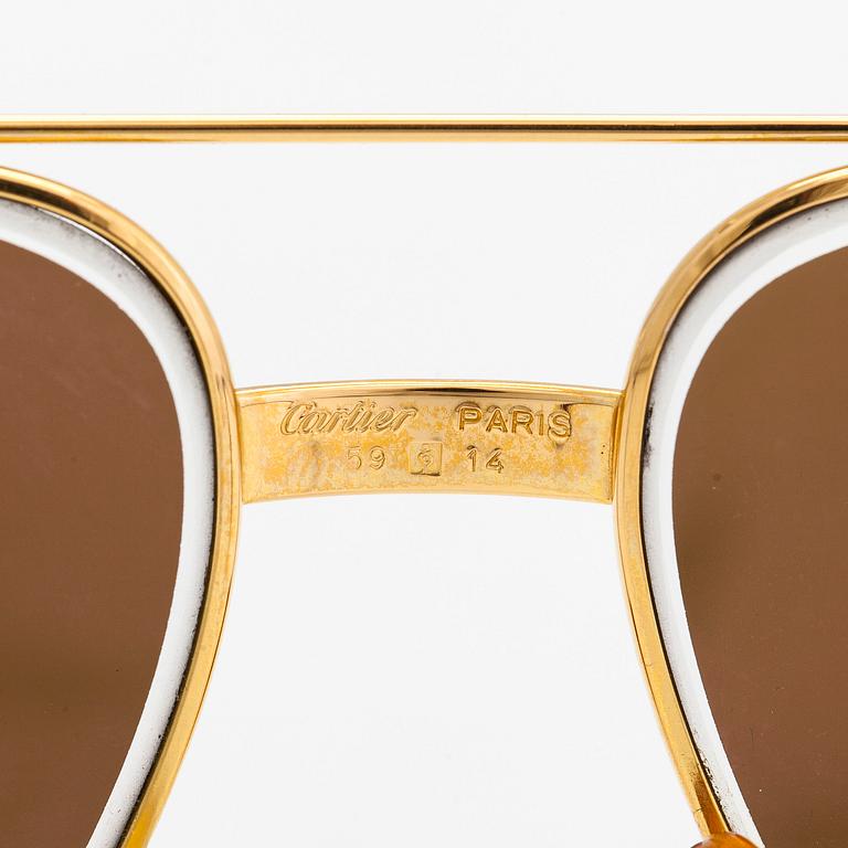 Cartier, a pair of 1980s 'Vendôme Louis' sunglasses.