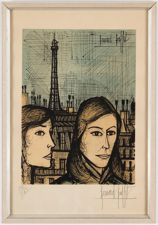 BERNARD BUFFET, a lithograph in colours, signed in pencil and numbered 134/250.