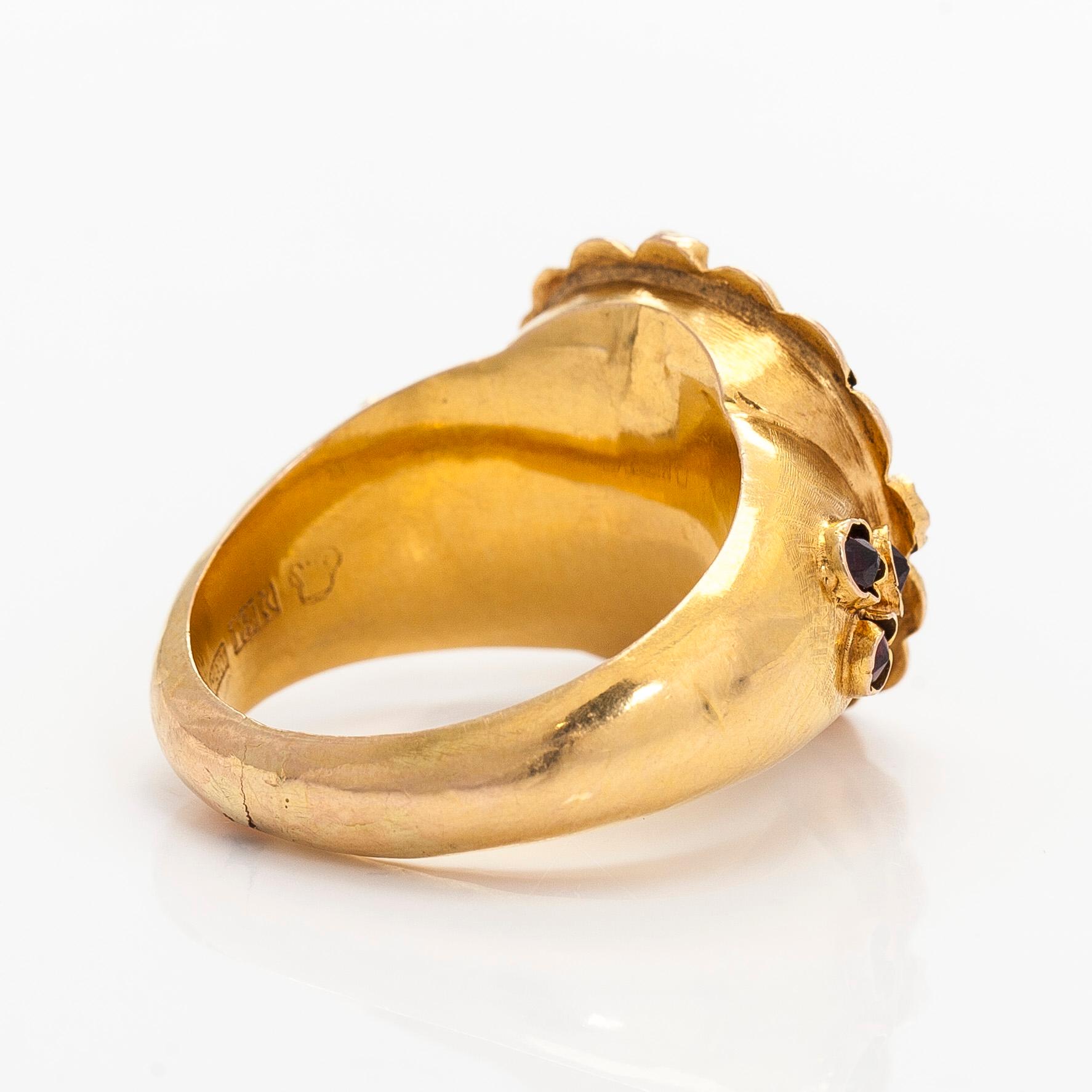 Ring, 18K guld, Gustaf Adolf Veckman, Tavastehus 1861.