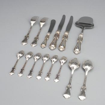 BESTICKUPPSÄTTNING, 14 delar, silver, "Olga", Mema/Gab,  2010. Totalvikt (inkl stålblad) ca508g.