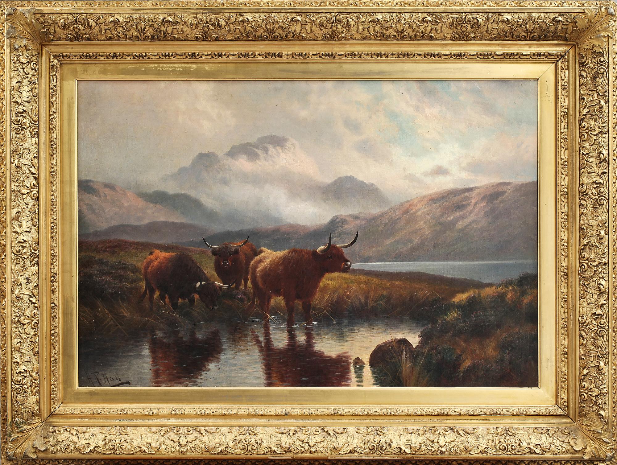 H.R. HALL. olja på duk, sign.