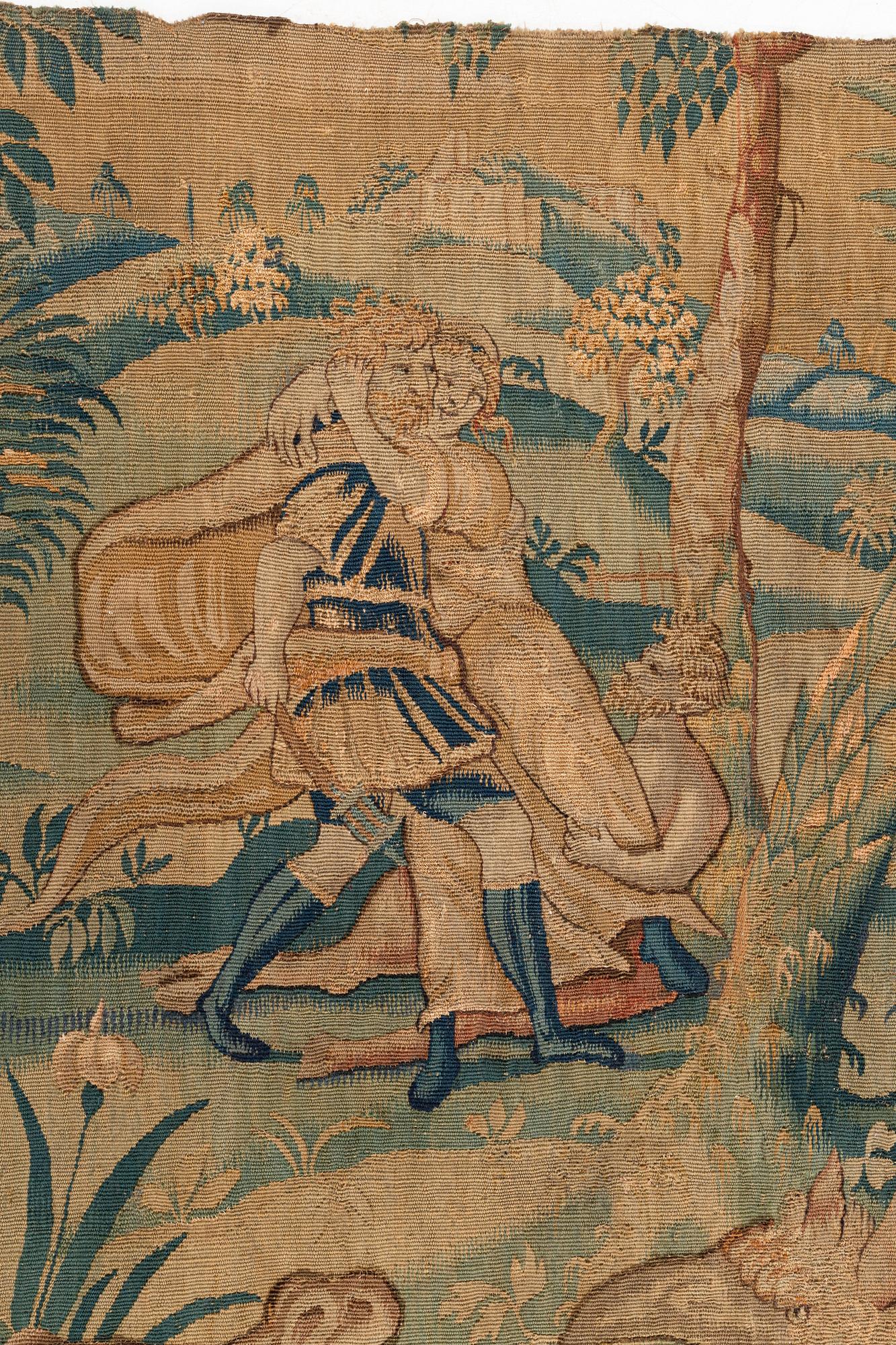 A Flemish 'Game park' tapestry, probably Audenarde, c. 331 x 177 cm, mid 16th century.