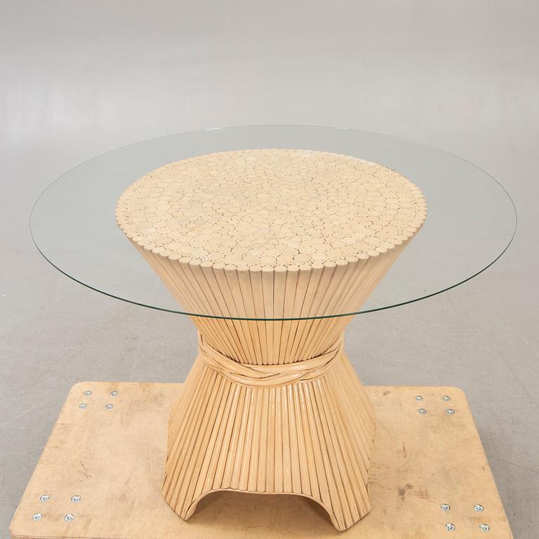 A bamboo dining table ascribed John Mcguire, 1970s.