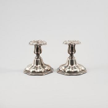 LJUSSTAKAR, ett par, silver, C.G Hallberg, Stockholm, 1943, vikt 345  gram.