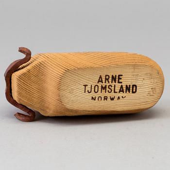 Arne Tjomsland, a wooden sculpture, Norway.