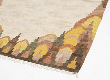 Judith Johansson, a carpet, "Björkhult", flat weave, c 328 x 230 cm, signed JJ.