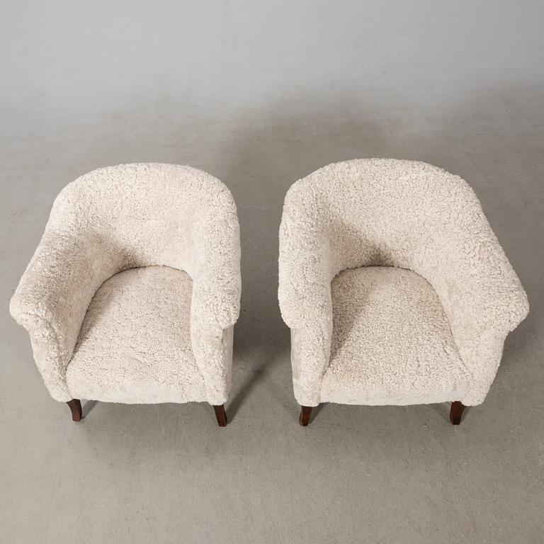 Fåtöljer, ett par, Swedish Modern, 1940-tal.