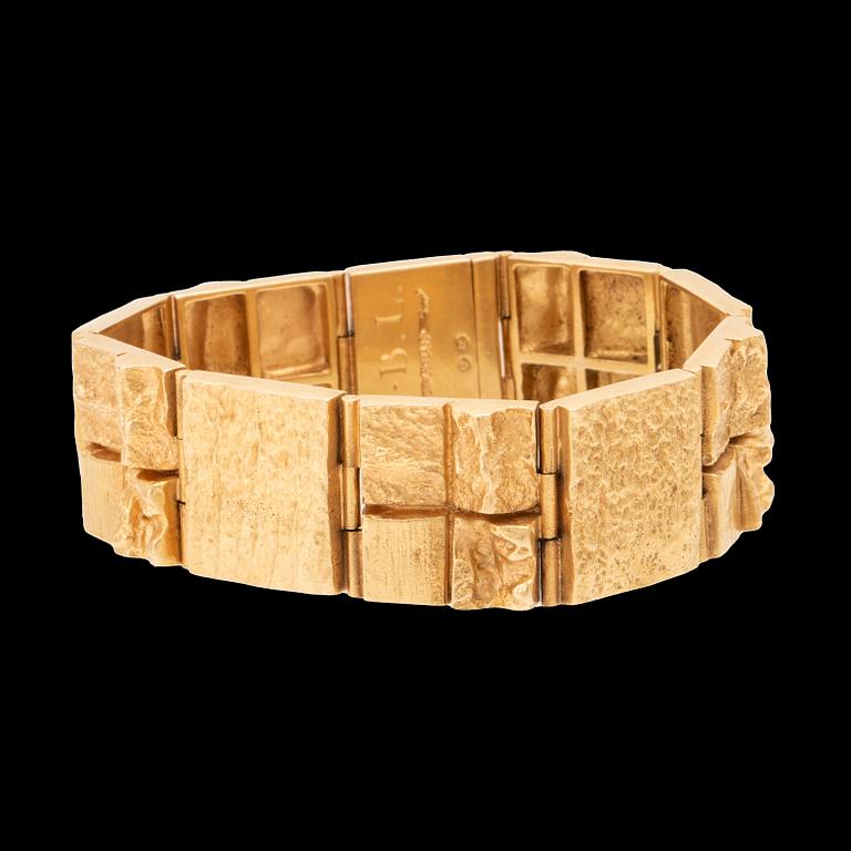 Björn Weckström, armband "Neliönmuodot/Quadrate forms", 18K guld, Lapponia.
