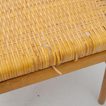 Hans J. Wegner, chairs, 7 pcs, "W2", CM Madsen, Denmark, designed in 1953.