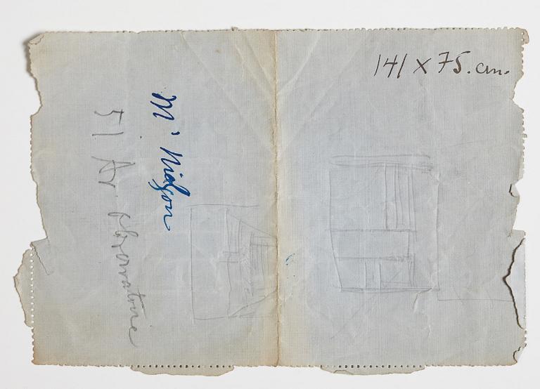 HANDSKRIVET MEDDELANDE från Fernand Léger till GAN (Gösta Adrian-Nilsson) i Paris, 1920-25.