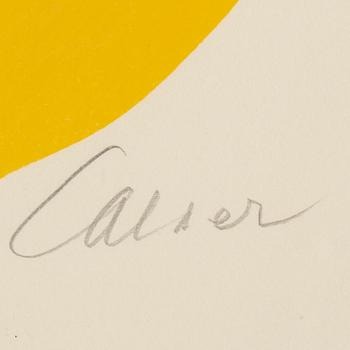 ALEXANDER CALDER, a color lithograph in colors from "La Mémoire Élémentaire", signed and numbered 21/100.