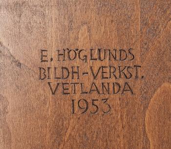 BARSKÅP, Eugen Höglunds bildhuggarverkstad, Vetlanda 1953.