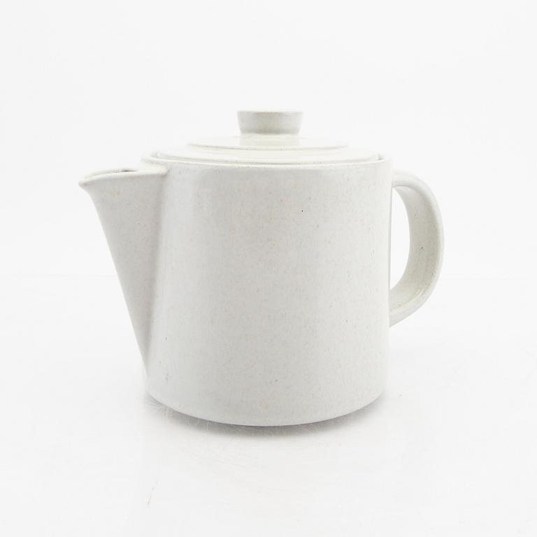 Signe Persson-Melin, a nine pcs "Härd" stoneware tea service 1970s from Höganäs.