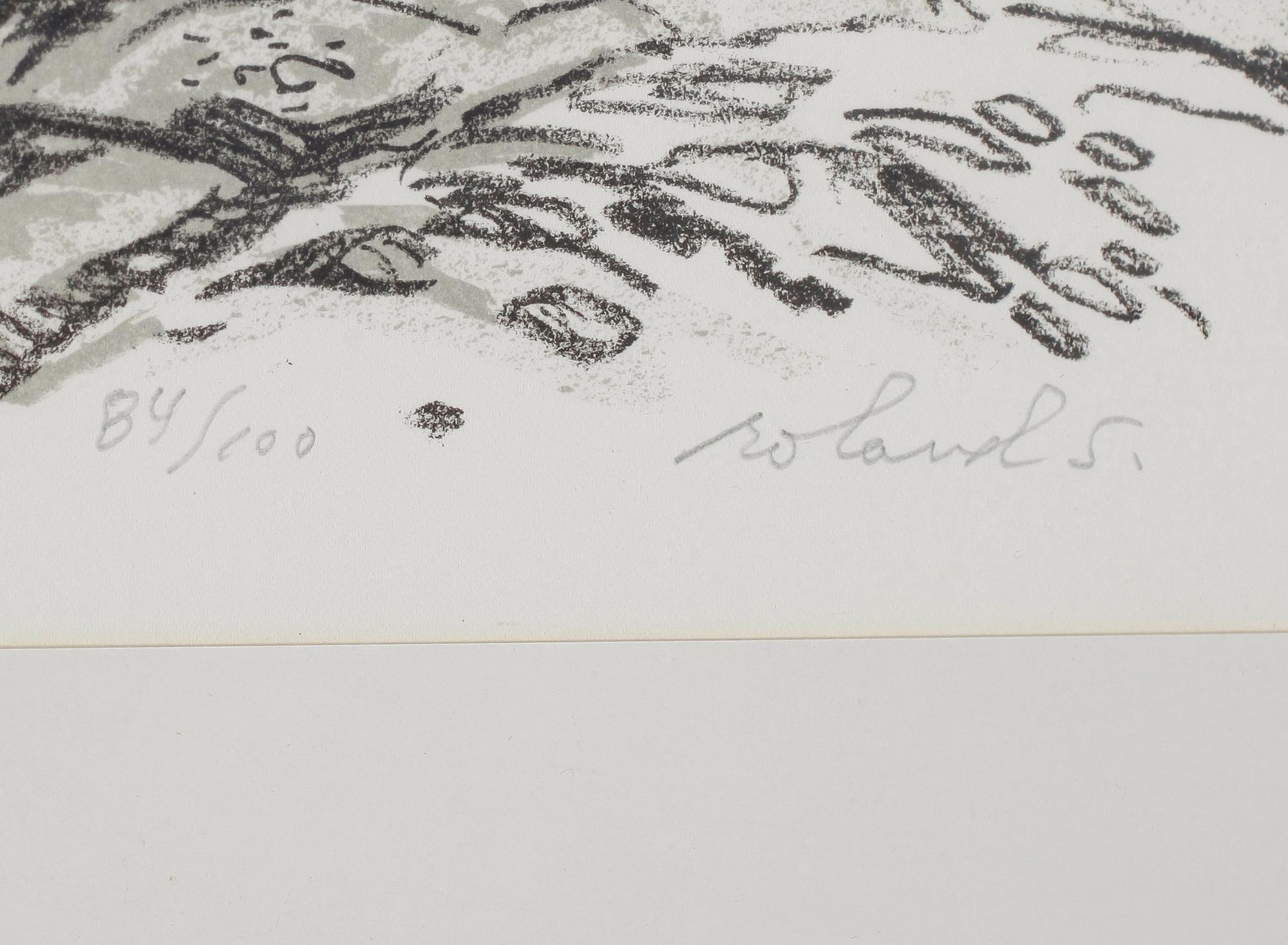 ROLAND SVENSSON, färglitografi, signerad och numrerad 84/100.