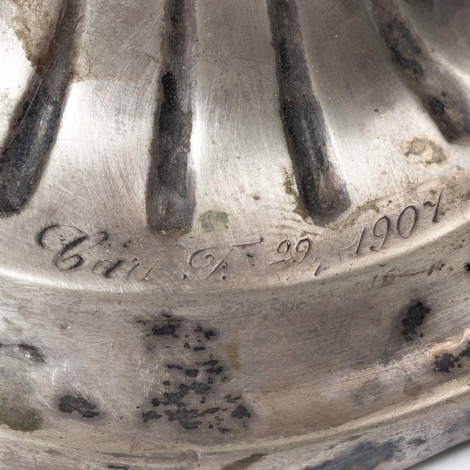 Candelsticks, a pair, silver, Sweden 1795.