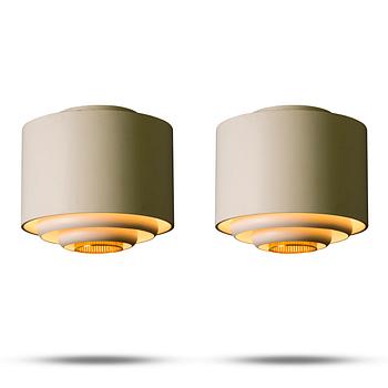 354. Alvar Aalto, TAKLAMPOR, ett par, modell AE-9447-2, Itsu 1960-tal.