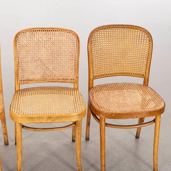 Four similar mid 20th century chairs.