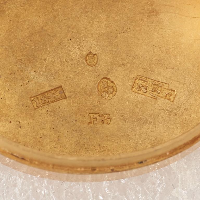 VINAIGRETTE, guld 18K och emalj, av Nymansson och Cimmerdahl, Stockholm 1812.