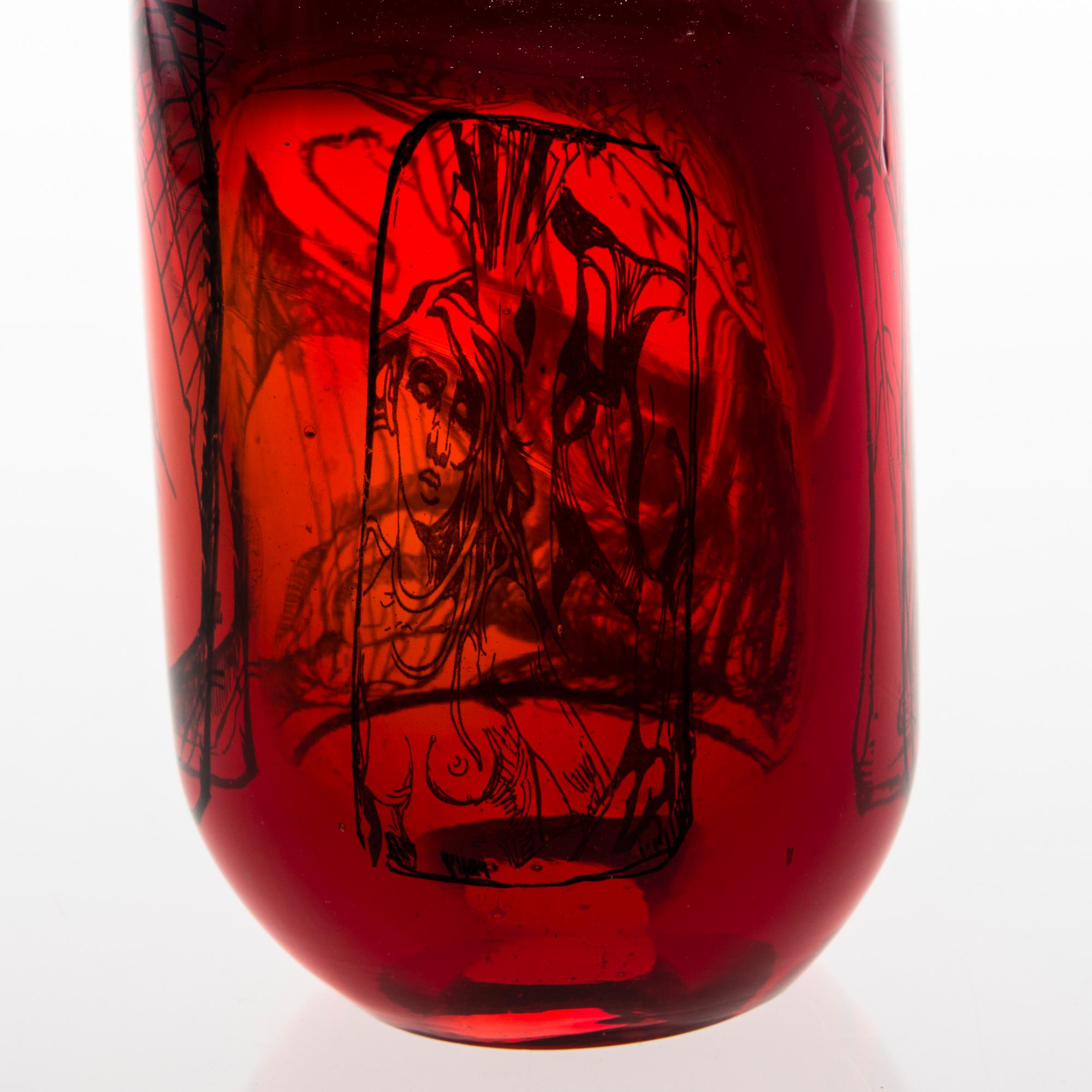 SINI MAJURI, glasskulptur signerad Sini Majuri, Ella Varvio.