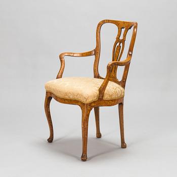 A Dutch 18th-century open armchair.