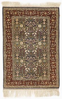 Matta, silke Turkiet, sannolikt, ca 126 x 86 cm.