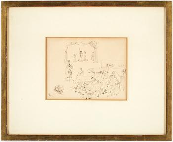 Carl Fredrik Hill · CARL FREDRIK HILL, tuschteckning, ej signerad.