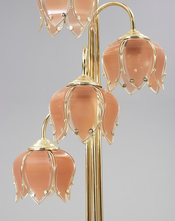 GOLVLAMPA, mässing, 1900-talets hälft.