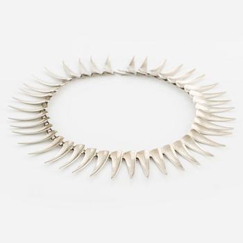 Atelier Borgila, a necklace, sterling silver, Stockholm 1956, design Bengt Wettersjö.