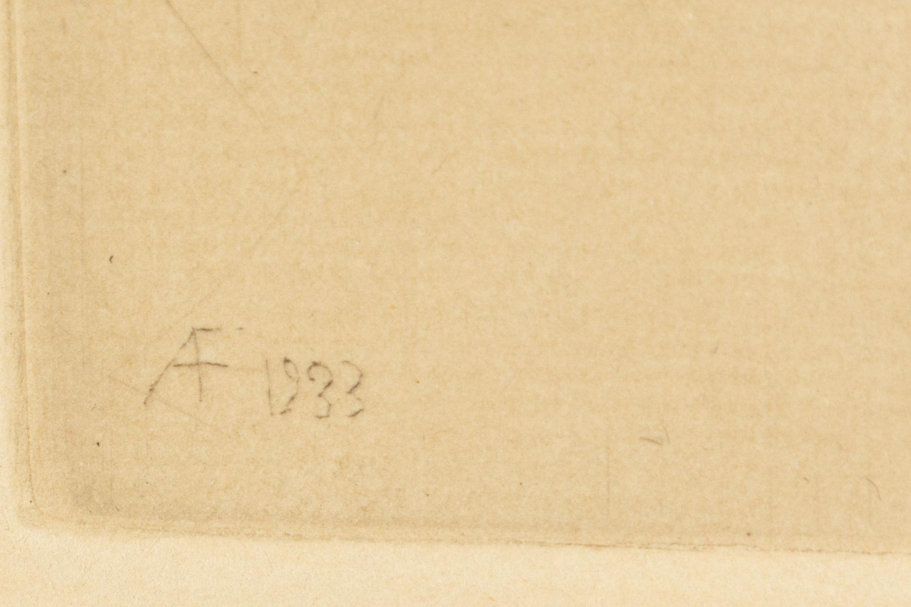 Axel Fridell, "Kvinnohuvud I" (III état).