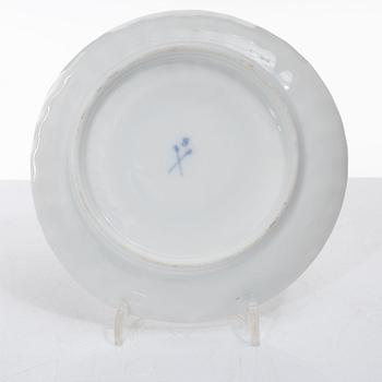 A set of ten porcelain coffee cups with saucers, Meissen-like mark, first half of the 20th Century.