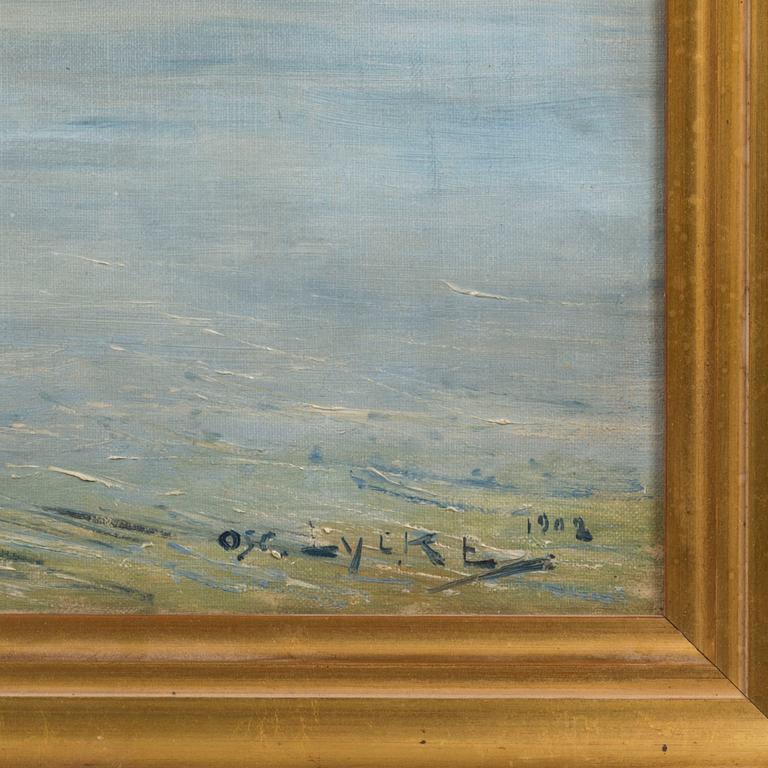 OSCAR LYCKE, oil on canvas, signed and dated 1902.