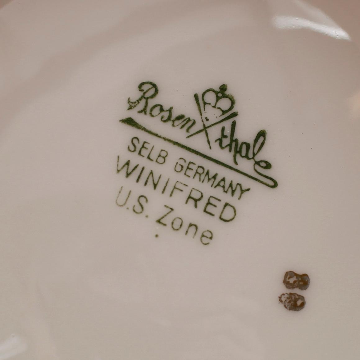 SERVISPORSLIN, 57 delar, "Winifred", Rosenthal, 1900-talets andra hälft.