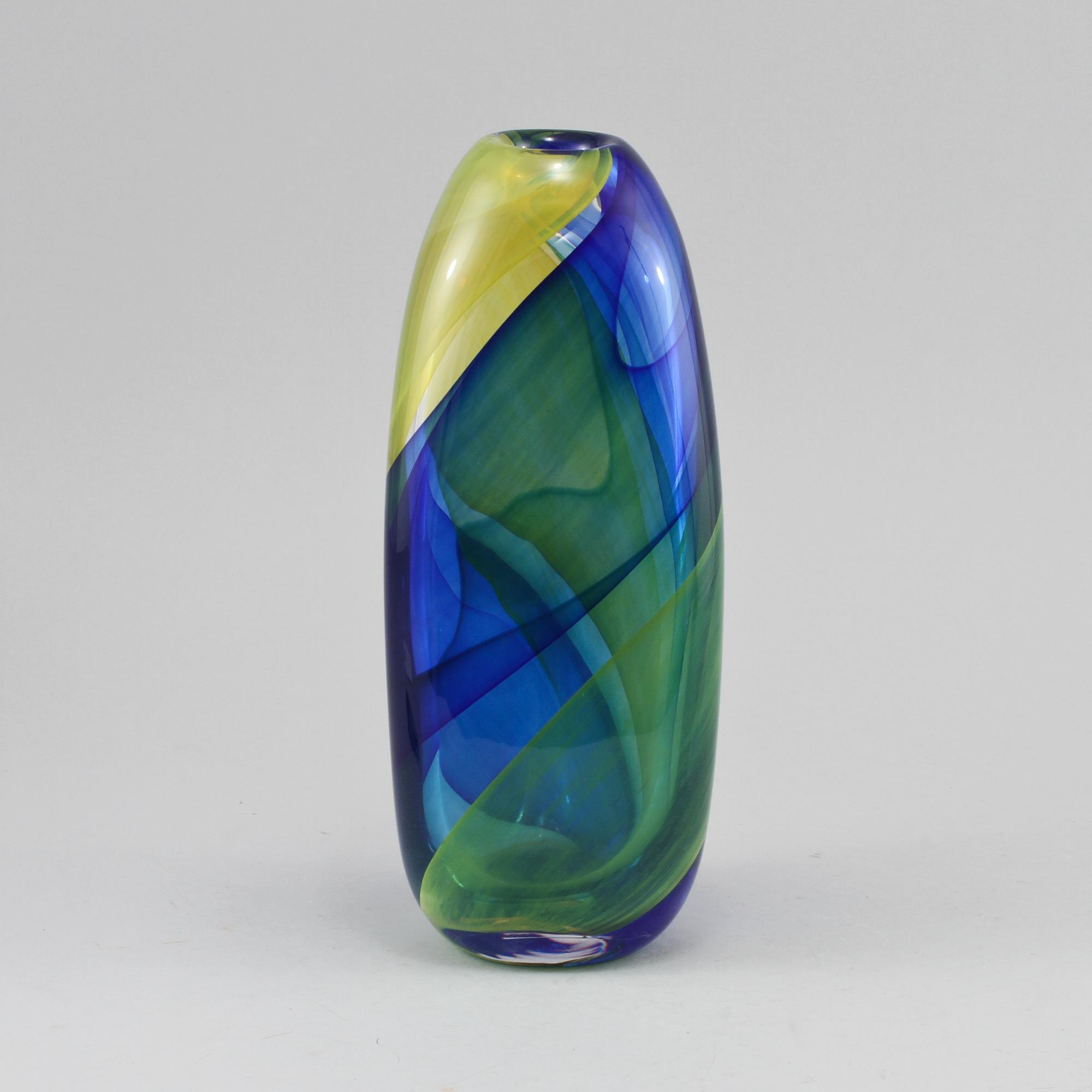 VAS, glas, Anna Ehrner, Kosta Boda, signerad, 1900-talets andra hälft.