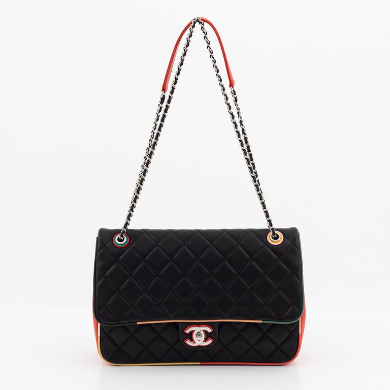 Chanel, a multicolour quilted leather 'Large Flap Bag', 2017.