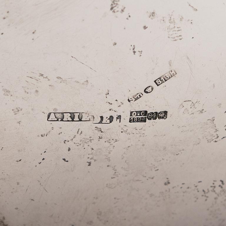 Antoni Riedel, A lidded silver sugar casket, Warsaw, Poland 1894.