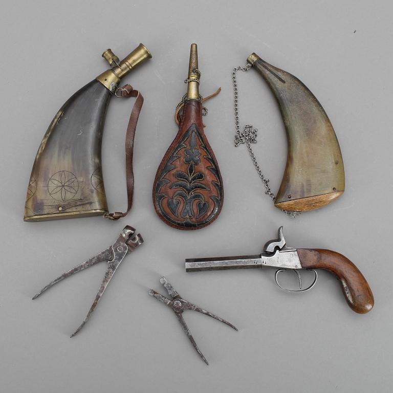 PARTI MILITARIA, 6 delar, 1800-talets mitt.