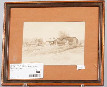 PARTI KONST, 3 delar, blandteknik, okända konstnärer, 1800/1900-tal.